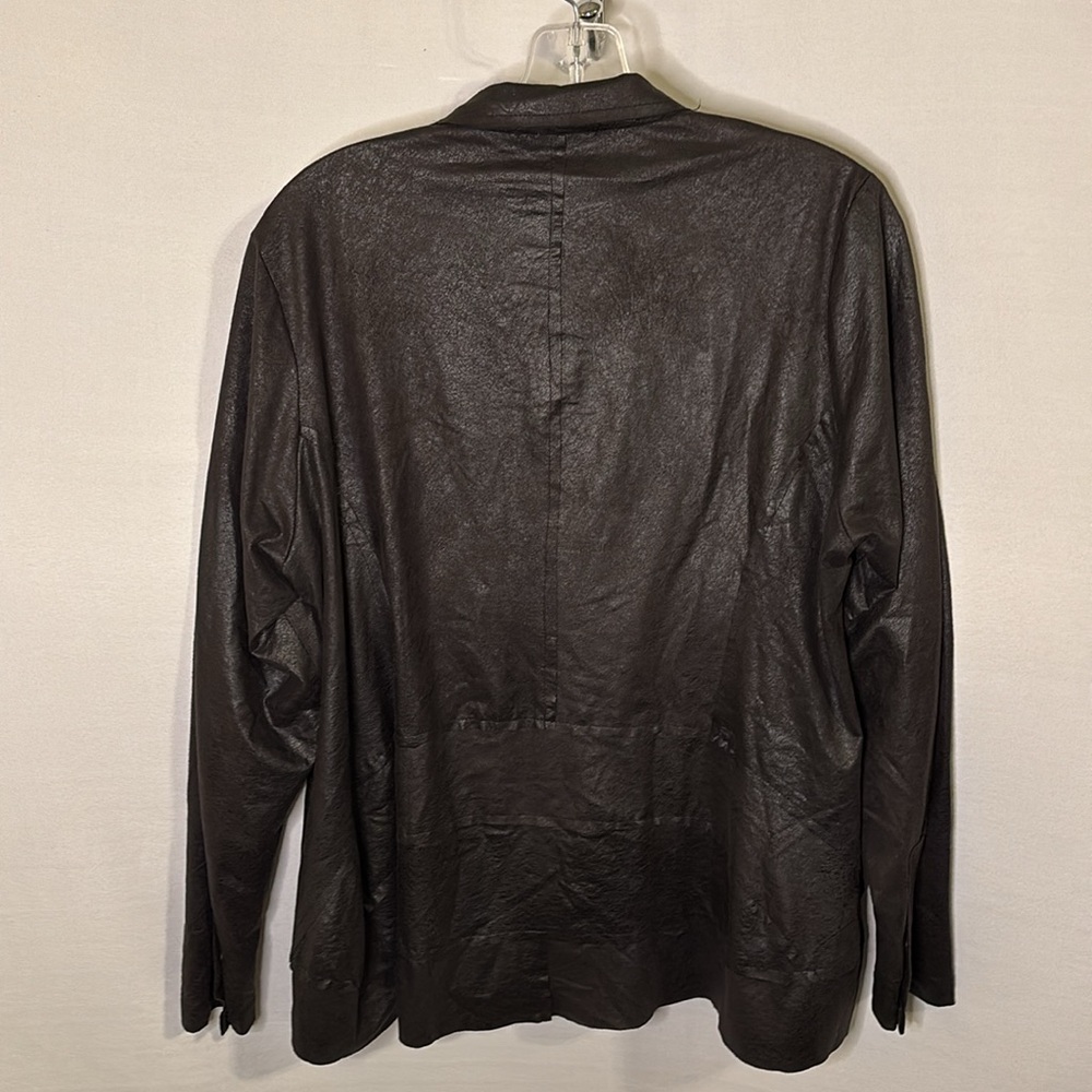 GERSHON BRAM Black Snap Front Black Shirt Size Small - Picture 4 of 6
